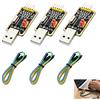 Telaryn Adattatore USB UART TTL, convertitore USB a TTL CH340G 3.3V 5V, modulo di conversione seriale con chip CH340G, interfaccia USB TTL microcontroller, cavo incluso, selettore di tensione