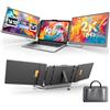 KEFEYA 2K Monitor Portatile per Laptop 2160x1440P QHD Estensore Dello Schermo del Laptop 1500:1 Contrasto Triplo Monitor per Laptop, Plug & Play da 13 - 17 (Mac, Wins, Android, Dex)