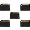 chenyang Confezione da 5 mini adattatori per schede di memoria Micro SD a SD, compatibili con MacBook Air/Pro/Retina da 13/15, nero, 23 x 24 mm
