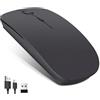 Velozym Mouse Wireless Bluetooth Ricaricabile Tramite USB-C, Compatibile con iPad Pro/MacBook/Android/Windows/Linux/Laptop/PC, DPI Regolabile su 3 Livelli, Mouse Wireless Silenzioso, Connessione USB
