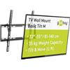 goobay Supporto TV Parete Inclinabile 32-55 Pollici Ultra-Piatto 20,5 mm VESA 400x400 Fino a 35 kg - Basic TILT M - 49731