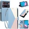 Generico DayQiQiPu Custodia per ZTE Nubia Z80 Ultra (6,85 Pollici) Cover in Pelle PU con Colori Dopamina Custodia a Portafoglio Ribaltabile Antiurto Caso con Cinturino da Polso, Celeste