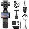 DJI Osmo Pocket 4P Combo Standard, fotocamera vlog 4K a doppio obiettivo | Zoom ottico 3×, zoom fino a 12×, 4K/240fps, gamma dinamica di 17 stop, 103 GB di memoria integrata, luce di riempimento