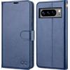 OCASE Portafoglio Cover per Google Pixel 8 Pro (6,7 Pollici) Blu | Custodia a Ribalta, Portafoglio in Pelle PU, Blocco RFID, 4 Slot per Carte, Supporto Integrato, Protezione Antishock