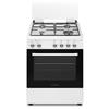 SCHAUB LORENZ SS631GEW Cucina BIANCA, piano cottura 4 fuochi gas di cui uno tripla corona, sicur gas, 60x60cm, forno a gas con grill, coperchio in cristallo, classe A