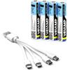 Velamp 4 batterie AA Li-Ion ricaricabili tramite USB-C. 1400mAh. Cavetto incluso.