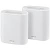 ASUS EBM68(2PK) - Expert Wifi Banda tripla (2.4 GHz/5 GHz/5 GHz) Wi-Fi 6 (802.11ax) Bianco 3 Interno, Punto di accesso di rete - 90IG07V0-MO3A40
