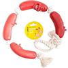 Petface Sausage On A Rope - Giocattolo per Cani, Colore: Rosso