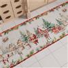 PETTI Artigiani Italiani - Tappeto Cucina Natalizio, Passatoia Cucina Natalizio, Antiscivolo e Lavabile, Tappeto per Natale 52x180 cm, Xmas Santas Land, Made in italy