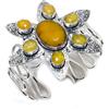 "Fatto a mano" Bracciale in argento sterling 925 con pietre preziose simulate blu regolabile