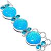 "Fatto a mano" Bracciale in argento sterling 925 con pietra preziosa opale di fuoco tripla, ...
