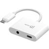 j5create JCA122 - Adattatore da USB-C a jack per cuffie/ricarica - da 24 pin USB-C maschio a 24 pin USB-C, jack da 3,5 mm