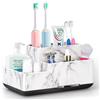 OEM Grande organizer da bagno per il piano di lavoro del bagno con fondo antiscivolo per la doccia, grande, per bambini e famiglie, in plastica, color argento.
