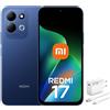 XIAOMI Smartphone Xiaomi REDMI 17 4G, 4GB di RAM, 256GB di memoria, colore blu, display da 6,9 pollici, batteria da 7500mAh, con caricabatterie da 67W