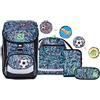 SJ GANG STYLE JAM GANG Set Scuola UPDOWN BOX - THUNDERCHECK - Zaino Scuola Multiscomparto Ergonomico + Astuccio Totalmente Accessoriato + Portapenne Scuola con Organizer Interno + Sacca Sportiva
