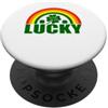 Lucky Designs Lucky Irish Four Leaf Clover Irlanda St Patricks Day Rainbow PopSockets PopGrip Adesivo