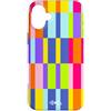 Colorful Retro Striped Checkered Pattern Custodia per iPhone 16 Plus Vivaci motivi geometrici retrò