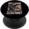 Funny Welding Merch Mani Sporche Fare Soldi Puliti - Saldatore Metalworker Ironworker PopSockets PopGrip Adesivo
