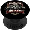 Kinda Fit Sorta Fat Funny Gym Rhino Merc Kinda Fit Sorta Fat Funny Gym Rhino Pesi Allenamento PopSockets PopGrip Adesivo