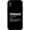Guitarist Definition Gifts Custodia per iPhone X/XS Definizione Chitarrista Divertente Chitarra Collezionista Umorismo