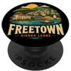 Sierra Leone Souvenir Gift Vintage Freetown Sierra Leone Viaggio Souvenir Landmark Gift PopSockets PopGrip Adesivo
