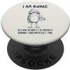 Meme Funny Internet Slang I'm Awake Funny Frog Coffee Sarcastico Stanco Mattina Detto PopSockets PopGrip Adesivo