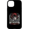 Christian Warrior No Weapon Faith Armor Custodia per iPhone 15 Plus Nessuna arma formata contro di me Christian Warrior