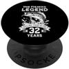 32 YEAR OLD FISHER BIRTHDAY PRESENTS La leggenda della pesca li avvolge per 32 anni di compleanno PopSockets PopGrip Adesivo
