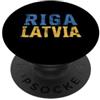 Latvian Pride Riga Love Riga Lettonia Capitale lettone PopSockets PopGrip Adesivo