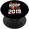 Retro Birthday Party Supply for Basketba Born To Hoop Since 2019, anno di nascita, tema basket, compleanno PopSockets PopGrip Adesivo