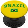 Brazil Flag Retro Vintage Bandiera del Brasile retrò vintage PopSockets PopGrip Adesivo