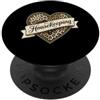 Funny Housekeeping & Cleaning Crew Appar Pulitore vintage con stampa leopardata dorata a forma di cuore PopSockets PopGrip Adesivo