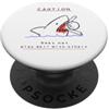 Squalo Comic Surfer Squalo Nero Humor Detti sugli squali La prudenza non gioca bene con gli altri PopSockets PopGrip Adesivo
