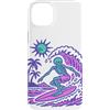 generic Custodia per iPhone 14 Plus Scheletro surf estate spiaggia grafica
