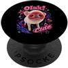 Kawaii Piglet Millennial Nostalgia Oink - Simpatico maialino Y2K Grunge Stars divertente design anni 2000 PopSockets PopGrip Adesivo