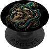 DOctopusLovers Octopus Skulls Astronauta Deep Sea Space Halloween Kraken PopSockets PopGrip Adesivo