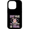 Funny Housekeeping & Cleaning Crew Appar Custodia per iPhone 14 Pro Divertente retrò Keep Calm The Cleaning Lady Is Here