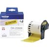 Brother DK-22606 Nastro di Etichette di Pellicola a Lunghezza Continua, Nero e Giallo, Dimensione 62 mm, Lunghezza 15.24 m