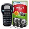DYMO Kit base con etichettatrice LabelManager 160 | Stampante portatile con 3 rotoli di nastro per etichette Dymo D1 | Tastiera AZERTY | Ideale per ufficio o casa