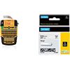 DYMO Rhino 4200 Etichettatrice professionale, Tastiera Qwerty, 19mm, Giallo/Nero & Rhino etichette industriali in vinile autoadesive, rotolo da 9 mm x 5,5 m, stampa nera su bianco, 18443