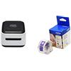 Brother VC-500W Stampante di Etichette a Colori con Tecnologia ZINK Zero Ink, Connettività USB e wireless + CZ1001 Rotolo di etichette 9 mm di larghezza, 5 metri di lunghezza