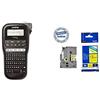 Brother PT-H110 Etichettatrice Palmare per Casa e Ufficio, fino a 12 mm + Nastro Laminato TZE631, 12 mm, Nero su Giallo