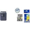 Brother PT-P950NWB Etichettatrice Professionale Collegabile a PC, con Rete Cablata, Wi-Fi e Bluetooth, fino a 36 mm + Nastro Laminato TZE631 , 12 mm, Nero su Giallo