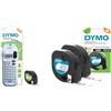 DYMO LetraTag XR Etichettatrice Palmare | Macchina etichettatrice portatile & LetraTag etichette originali in plastica - rotolo da 12 mm x 4 m - stampa nera su bianco