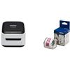 Brother VC-500W Stampante di Etichette a Colori con Tecnologia ZINK Zero Ink, Connettività USB e wireless + CZ1004 Rotolo di etichette 25 mm di larghezza, 5 metri di lunghezza
