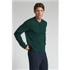 Intimissimi Maglia A Manica Lunga Con Collo Serafino In 100% Cotone Verde