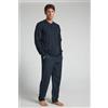 Intimissimi Maglia A Manica Lunga Con Collo Serafino In 100% Cotone Blu