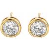 Lamati' Collezione Acqua Orecchino Goccia Castone 6 Mm Oro