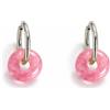 Lamati' Petra Orecchino Giada Rosa Rosa Big Argento