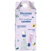 Mustela Kit Routine Cambio 1 Fluido Detergente Senza Risciacquo 300 Ml + 1 Pasta Cambio 123 50 Ml